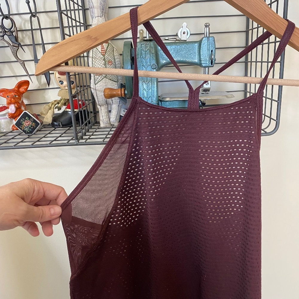 Athleta racerback sheer top
